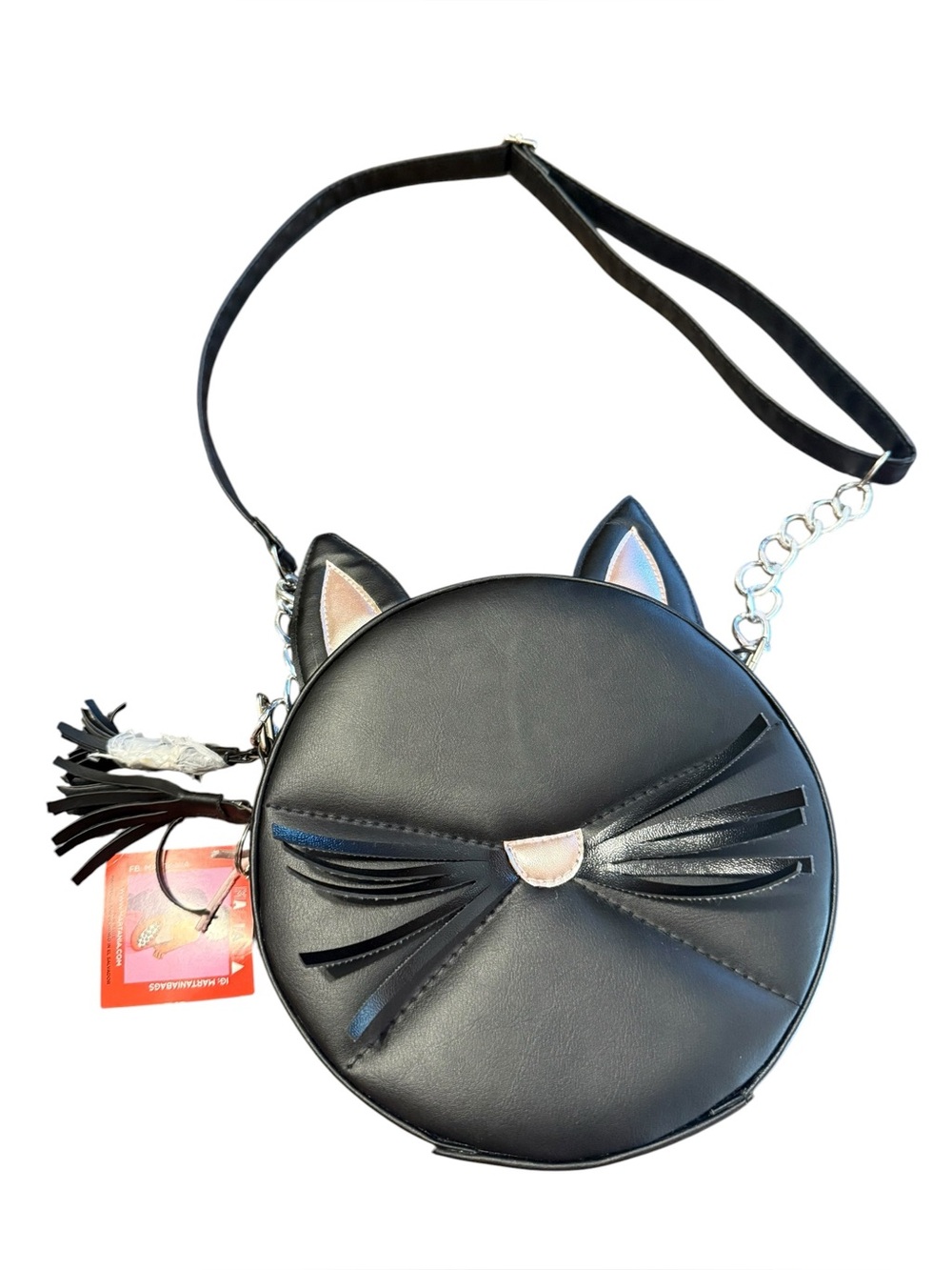 Martania Bags Black Cat Crossbody Purse Handmade El Salvador Novelty Kitty NWT